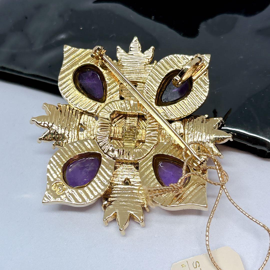 STJOHN セントジョン ビジュー ラインストーン ペンダントトップ ブローチ