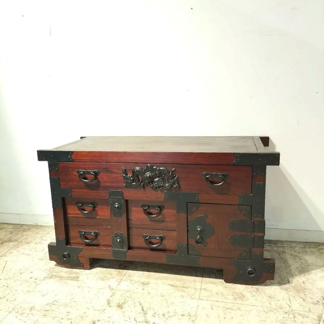 M♦ヒクラジ　伝統的　木製箪笥　時代箪笥　民芸調家具