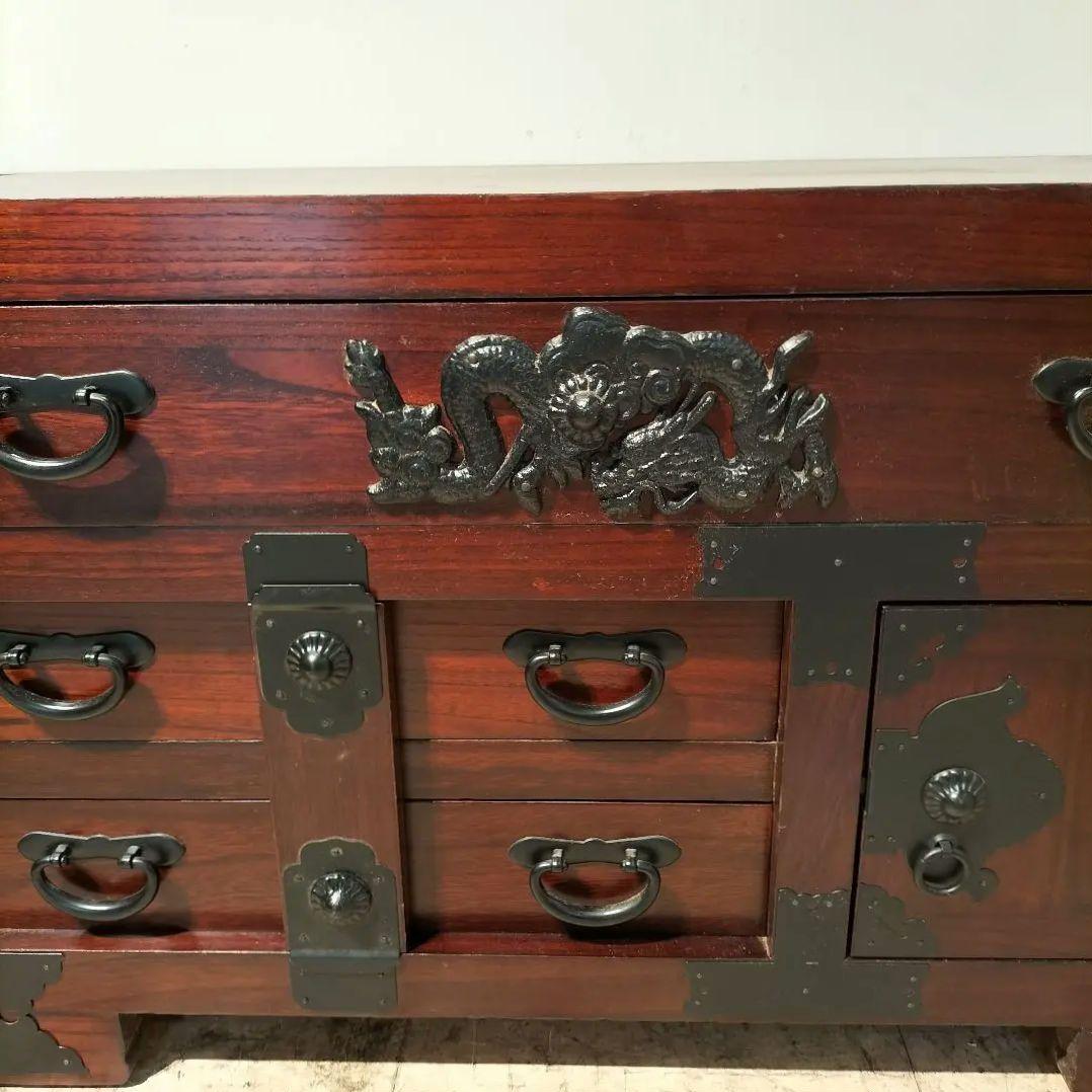 M♦ヒクラジ　伝統的　木製箪笥　時代箪笥　民芸調家具