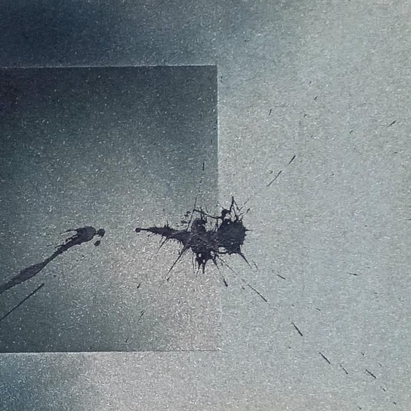 ☆高山洋夫☆砂地に描く『沈黙』のシリーズ アクリル画　肉筆　900X300