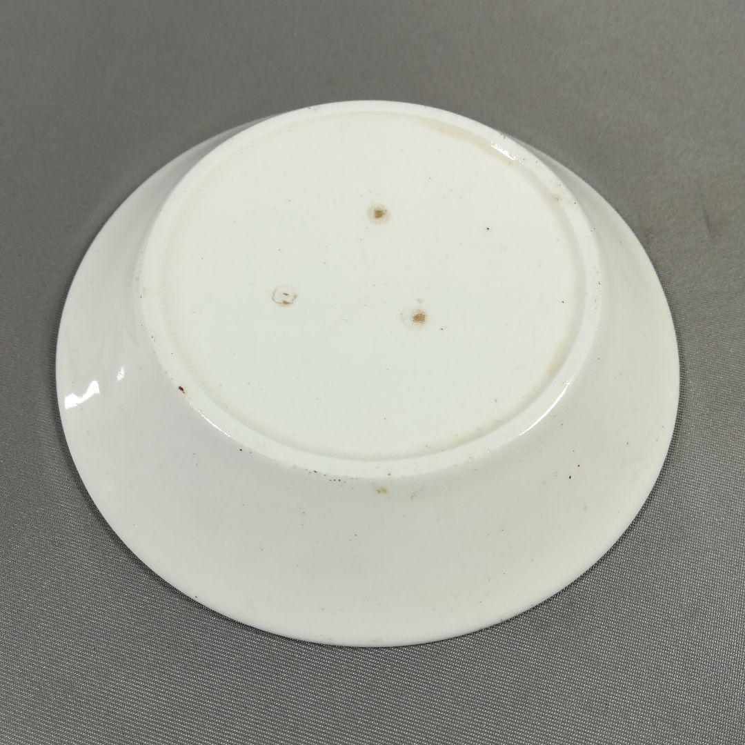 希少　淡路島民平焼　珉平焼　色絵松葉小皿7枚　白交趾