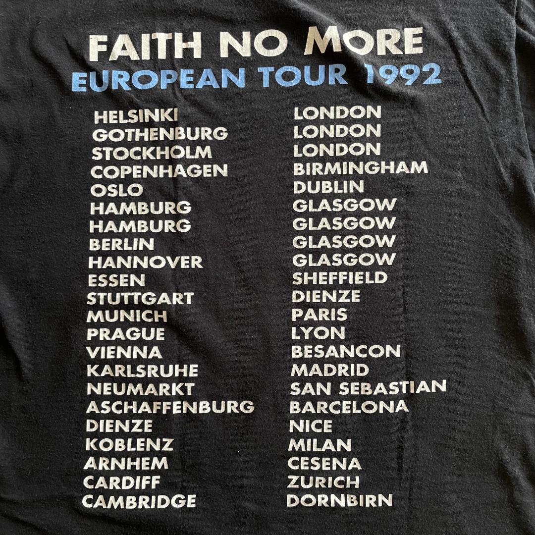 FAITH NO MORE EUROPEAN TOUR 1992 Tシャツ
