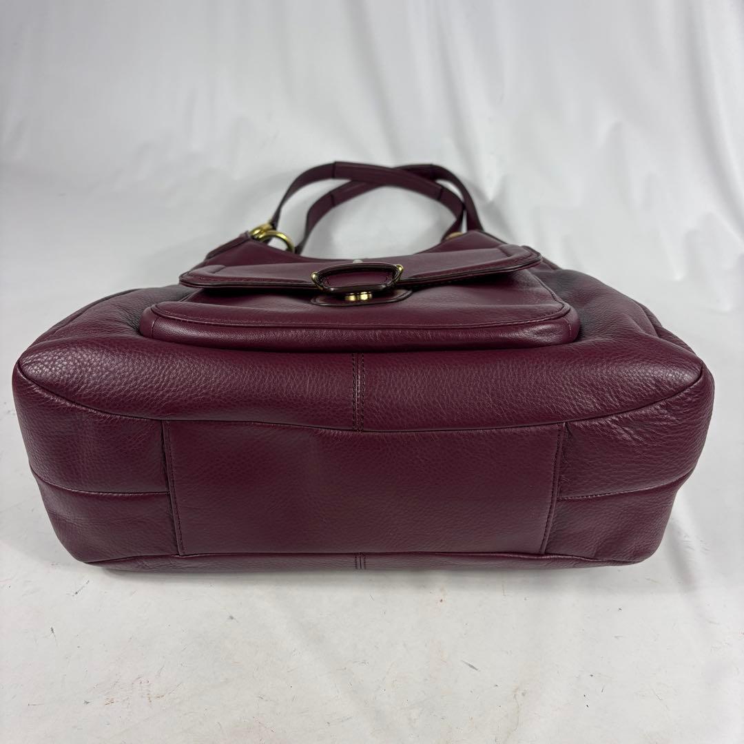 COACH 3室トートバッグ/イーディー ソーホー/キャンベルレザー/ボルドー