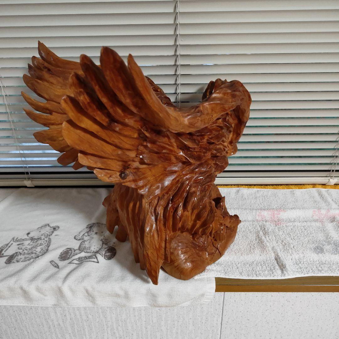 木彫り 鷲 インテリア装飾