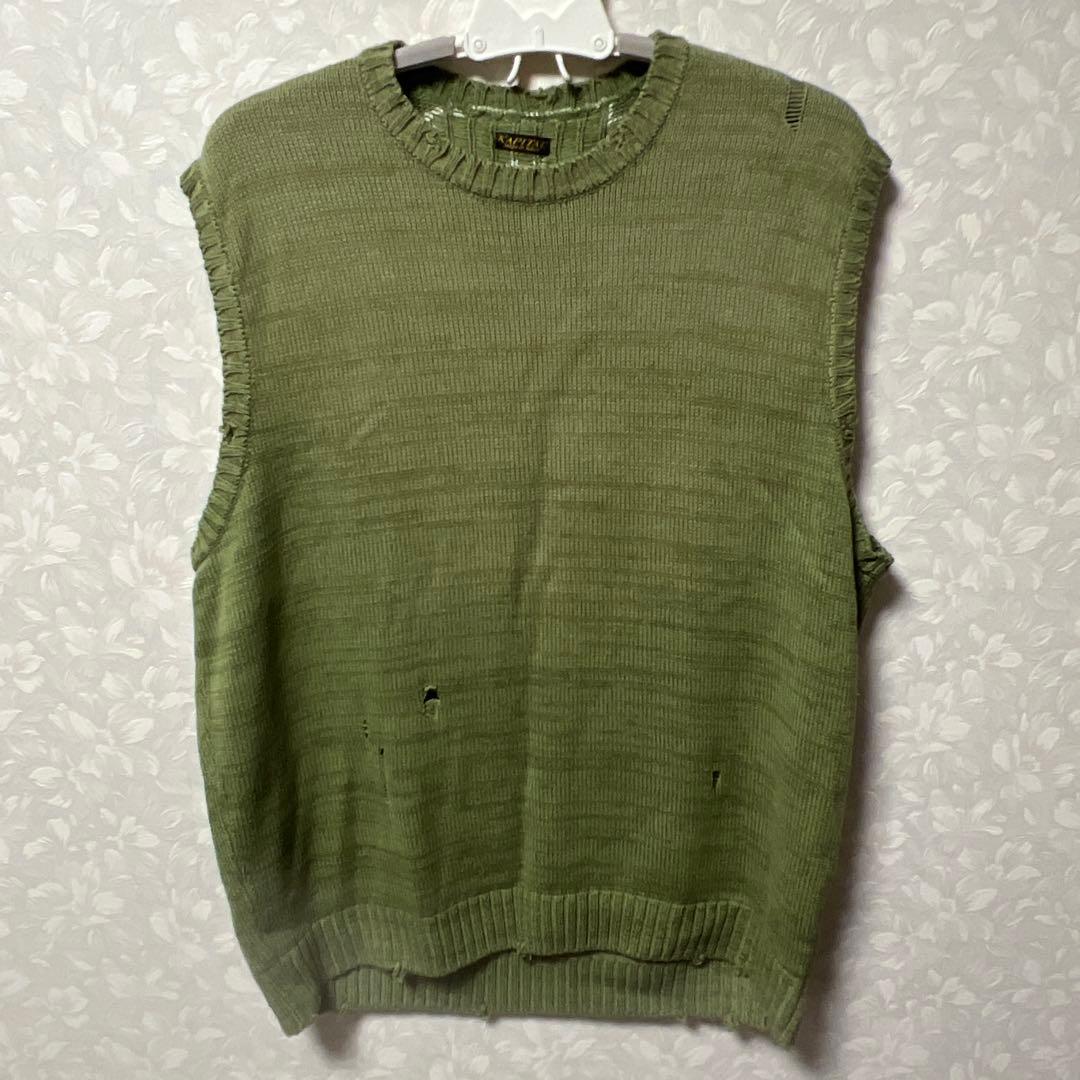KAPITAL 骨格デザイン ニットベスト　size3