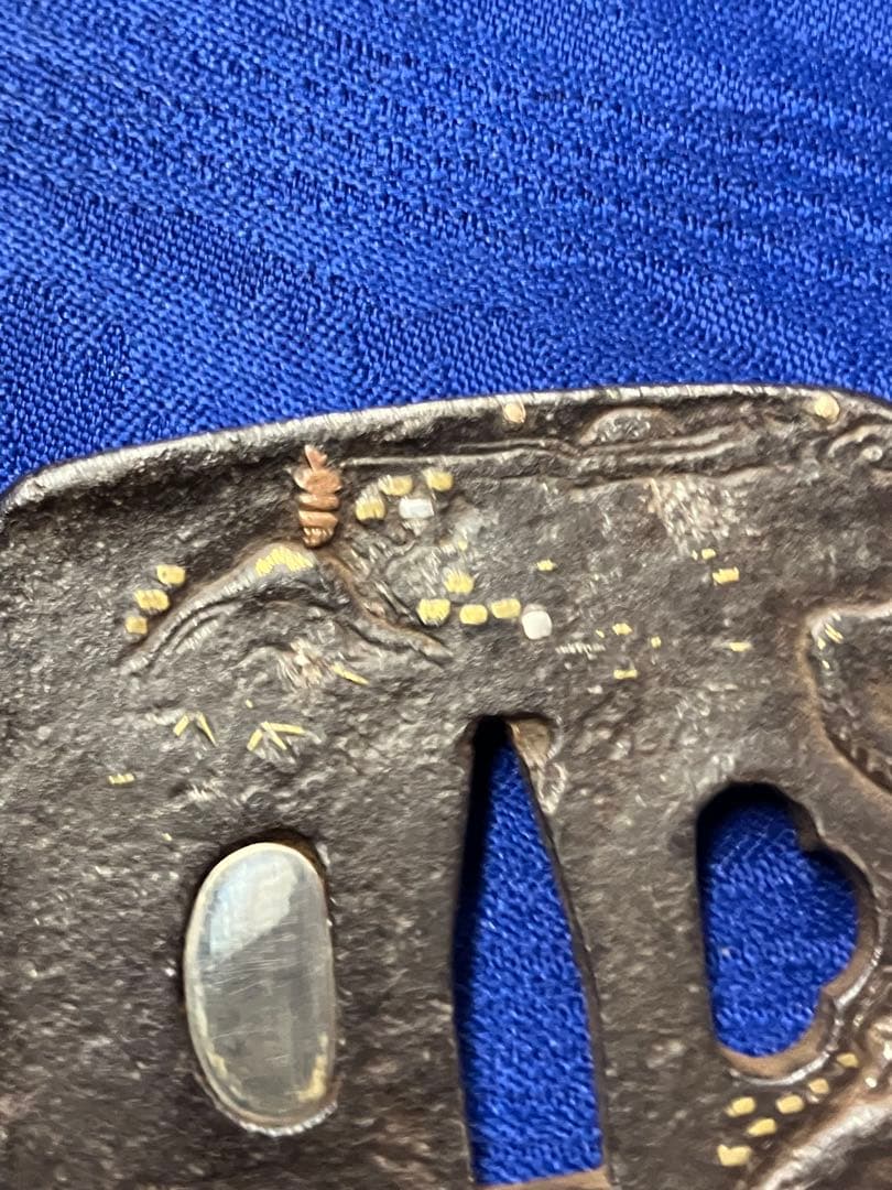 自然の風景 鍔(つば) 約6.5cm 鉄鍔