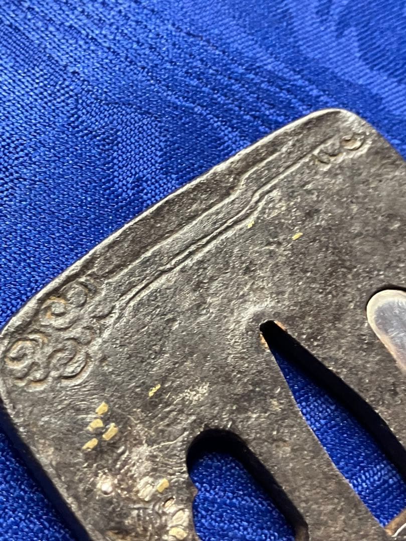 自然の風景 鍔(つば) 約6.5cm 鉄鍔