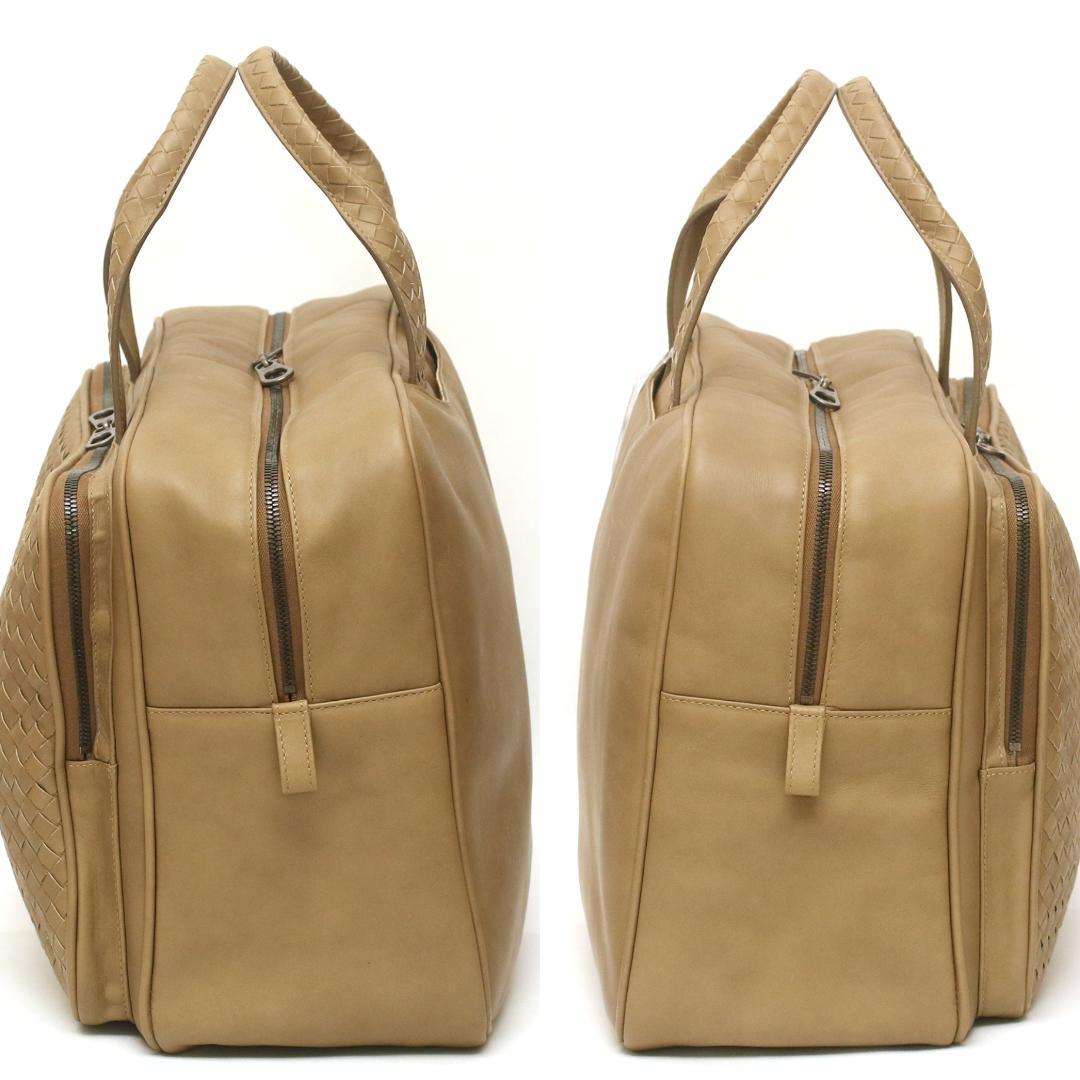 【美品】ボッテガ・ヴェネタ イントレチャート ベージュ ビジネスバッグ イタリー