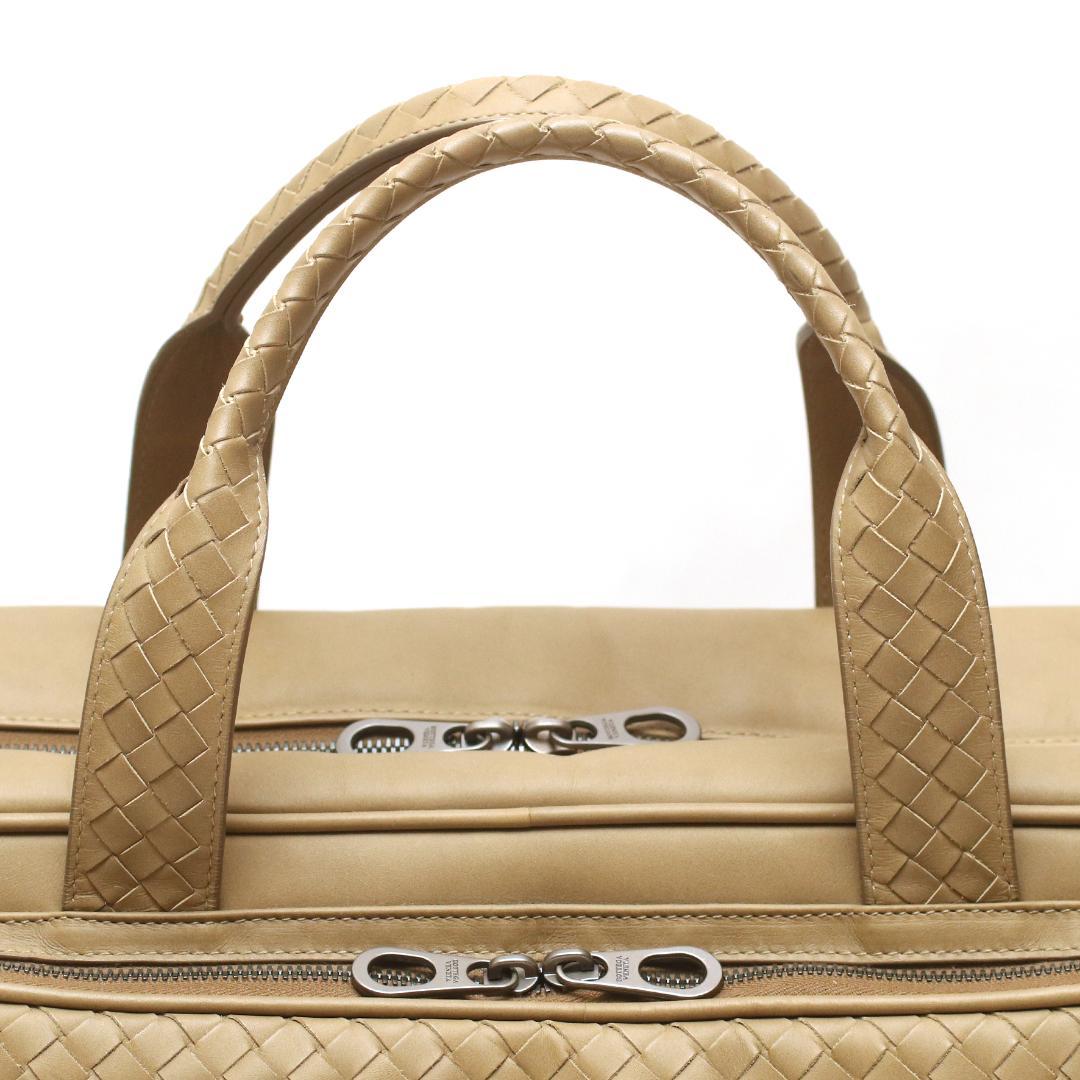 【美品】ボッテガ・ヴェネタ イントレチャート ベージュ ビジネスバッグ イタリー