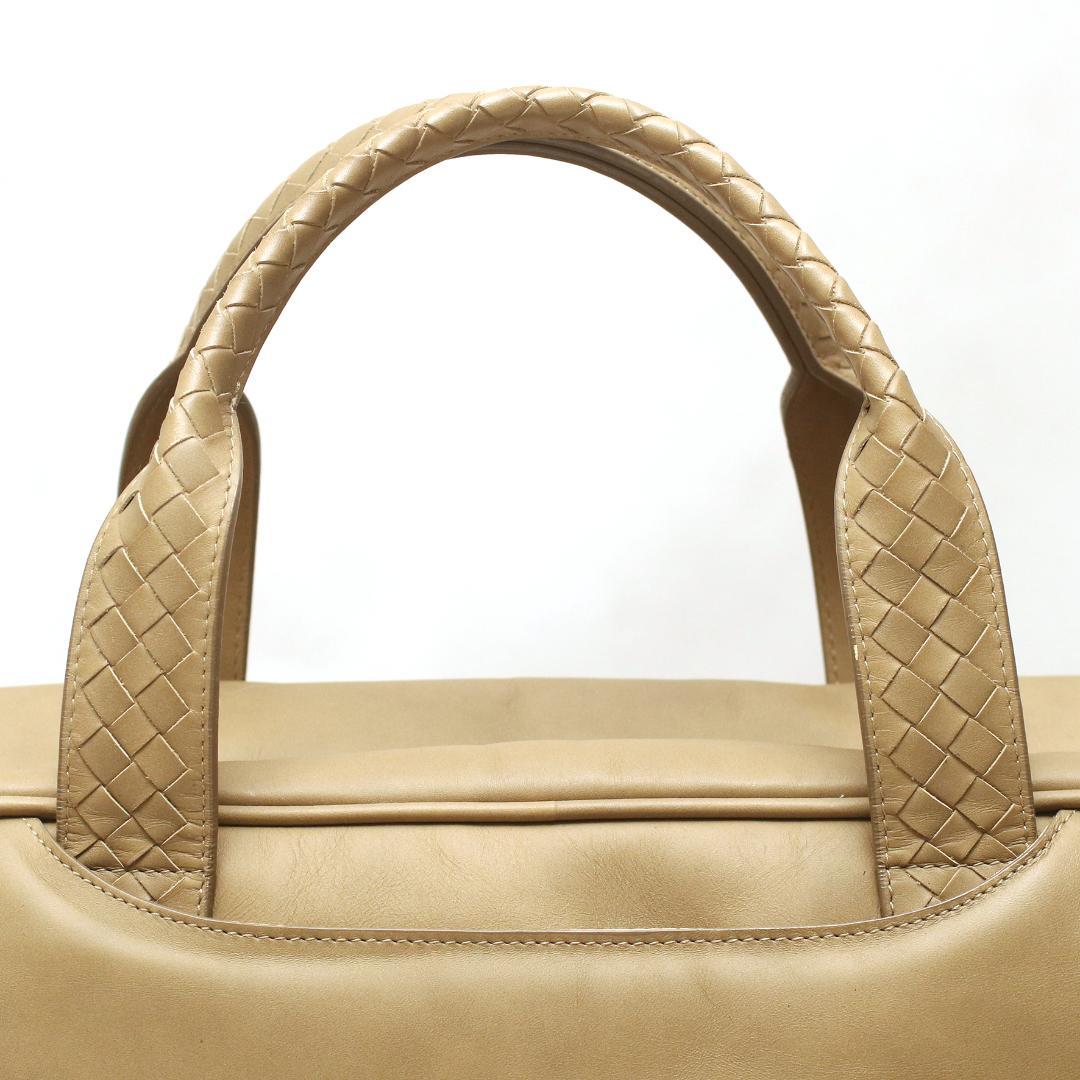 【美品】ボッテガ・ヴェネタ イントレチャート ベージュ ビジネスバッグ イタリー