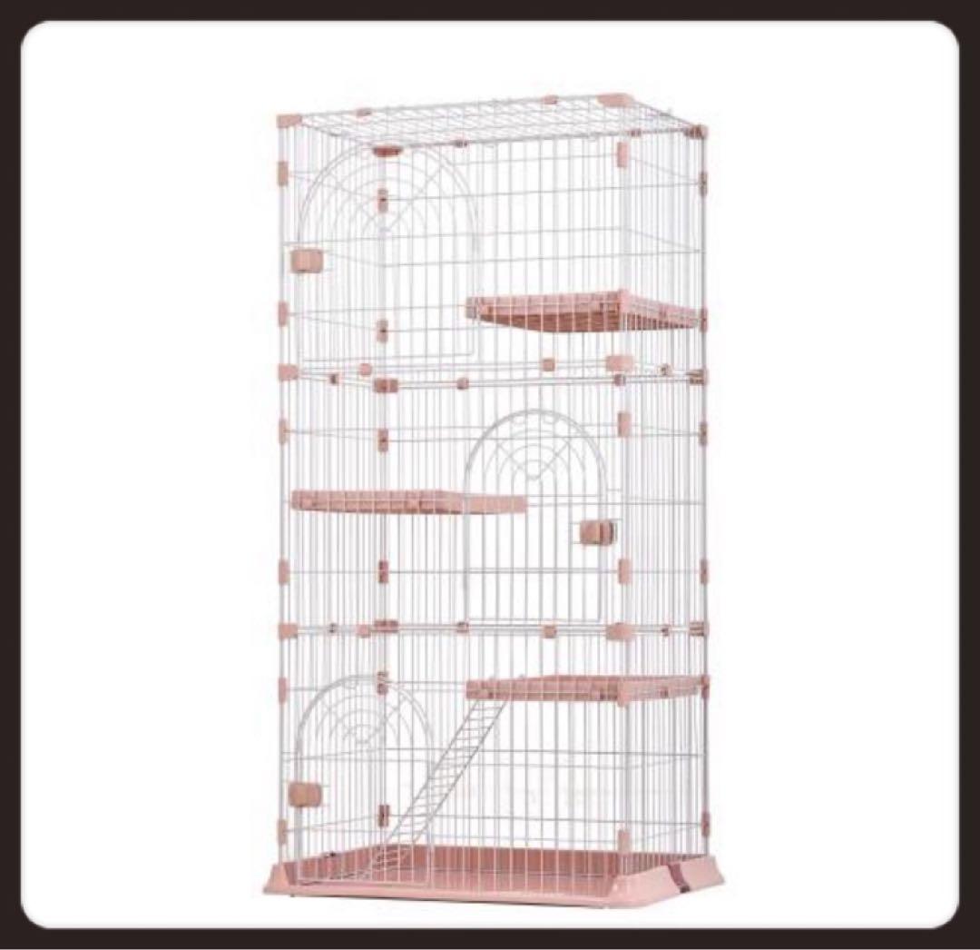 新品　キャットケージ　キャットゲージ　猫用品　ペットケージ　ケージ　ピンク