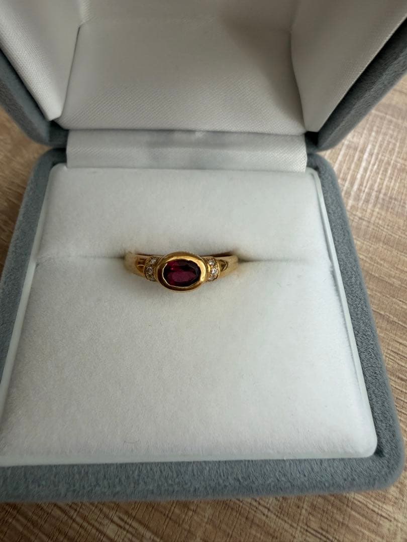 【本日14時まで出品】K18 ゴールド 石付きリング 18金リング