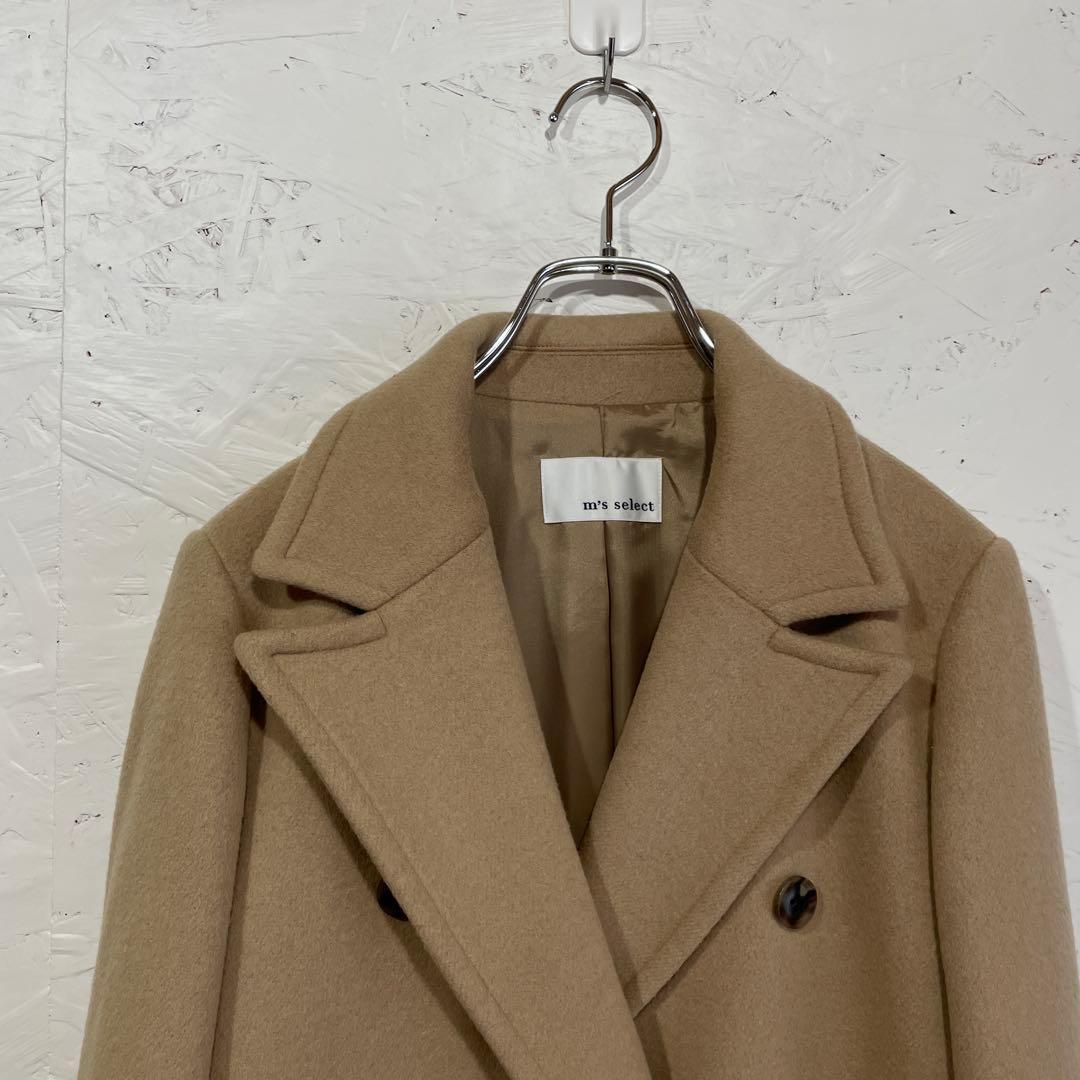 新品未使用タグ付き　日本製　カシミヤ混【m's select】ウールコート　38