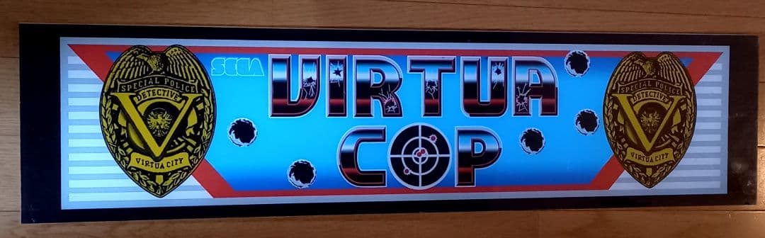 SEGA　セガ　VIRTUR COP バーチャコップ　看板　サイン　アーケード