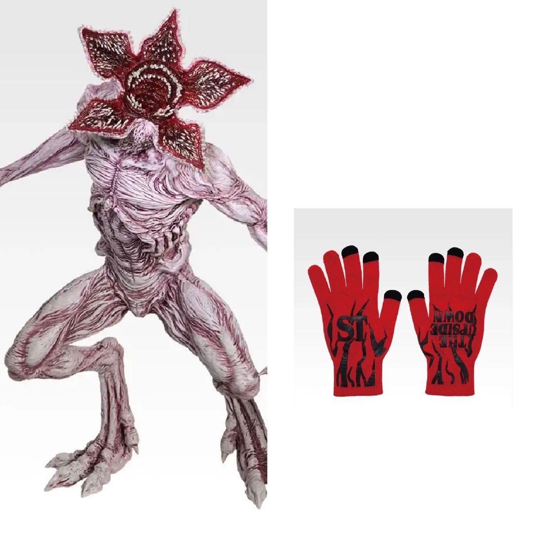 デモゴルコンフィギュアとストレンジャーシングスの手袋セット