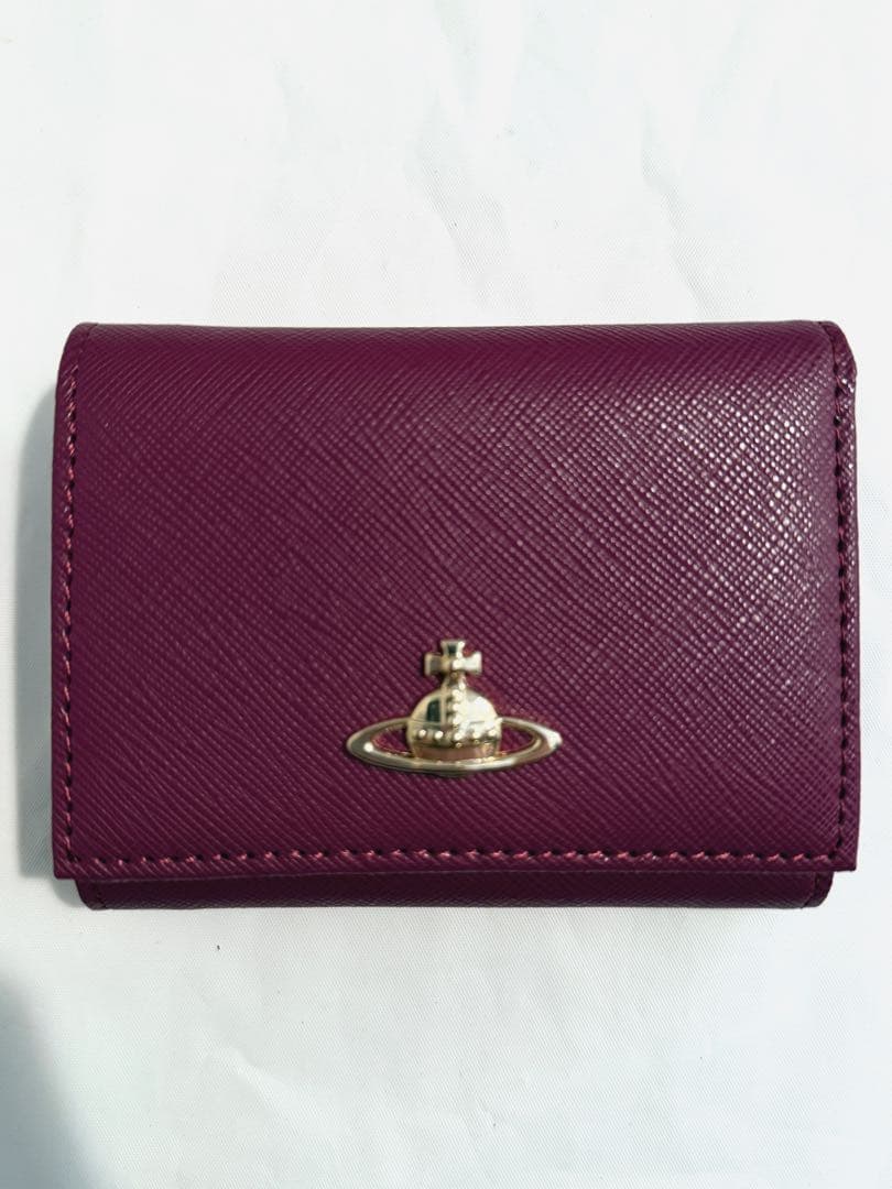 【新品未使用】Vivienne Westwood 三つ折り財布 バーガンディ