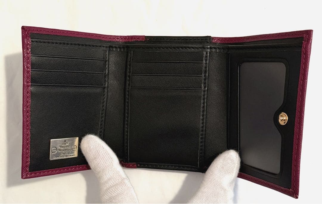 【新品未使用】Vivienne Westwood 三つ折り財布 バーガンディ