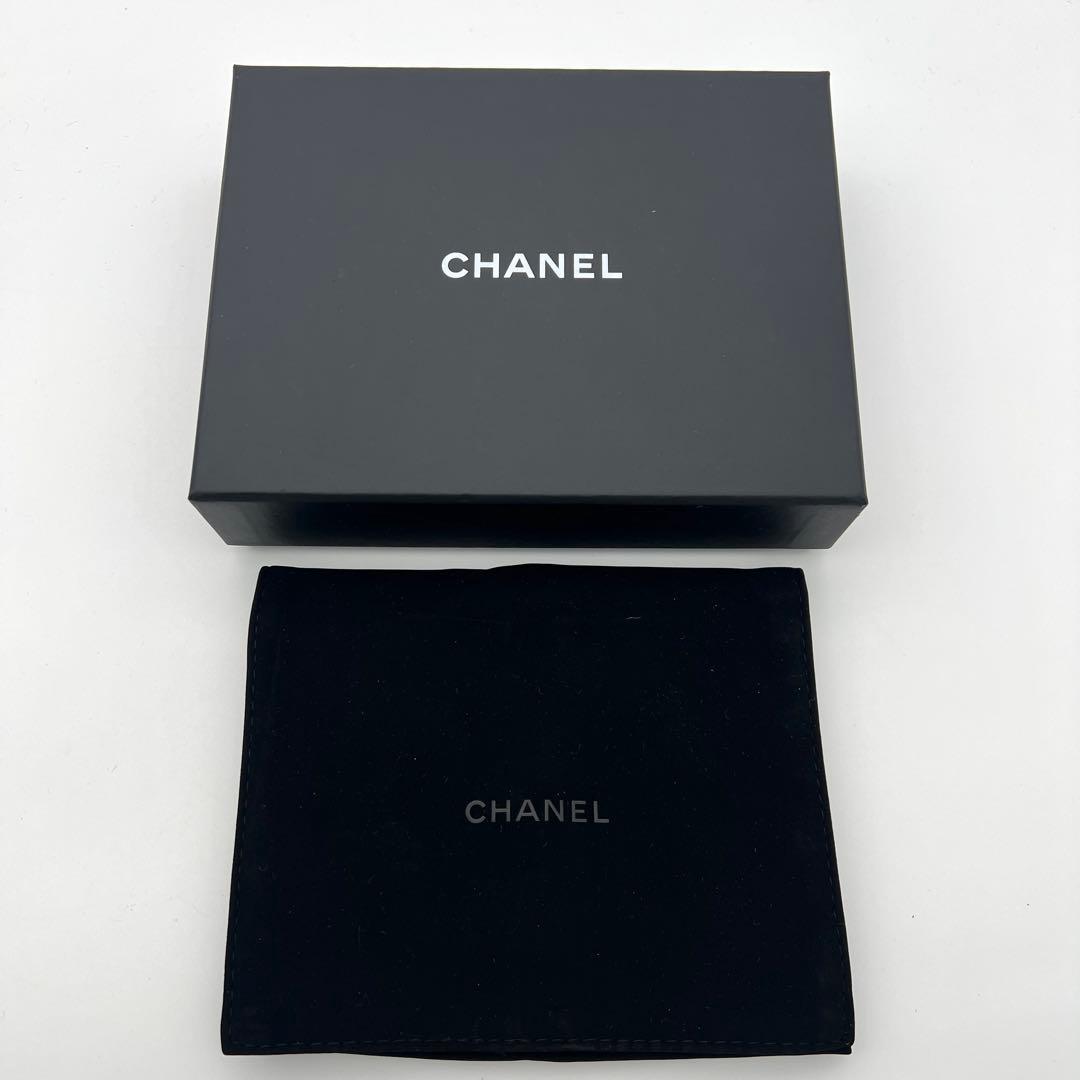 CHANEL シャネル マトラッセ キャビアスキン 三つ折り財布 ブラック 黒