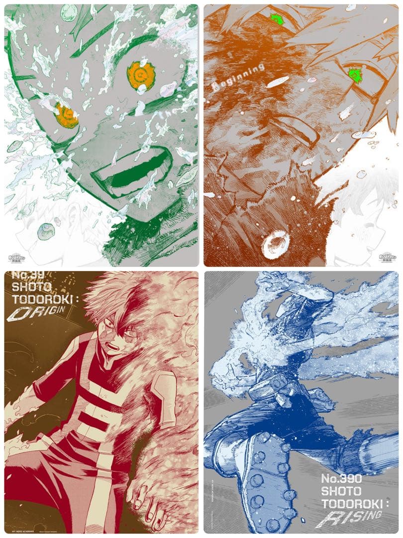 最安値　僕のヒーローアカデミア　原画展　A2アートポスター4枚