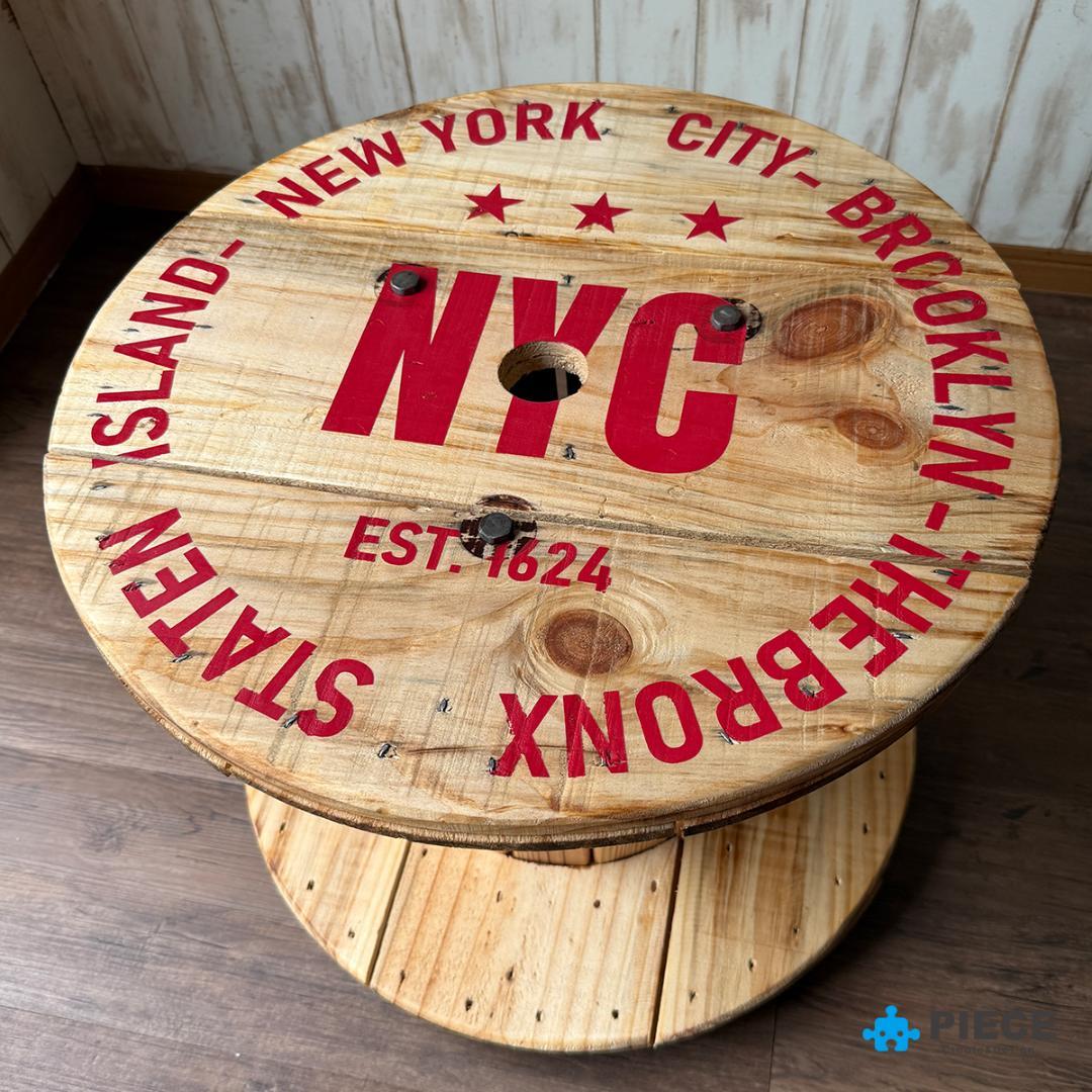 ケーブルドラム 電線ドラム テーブル アメリカン インテリア ガレージ NYC③