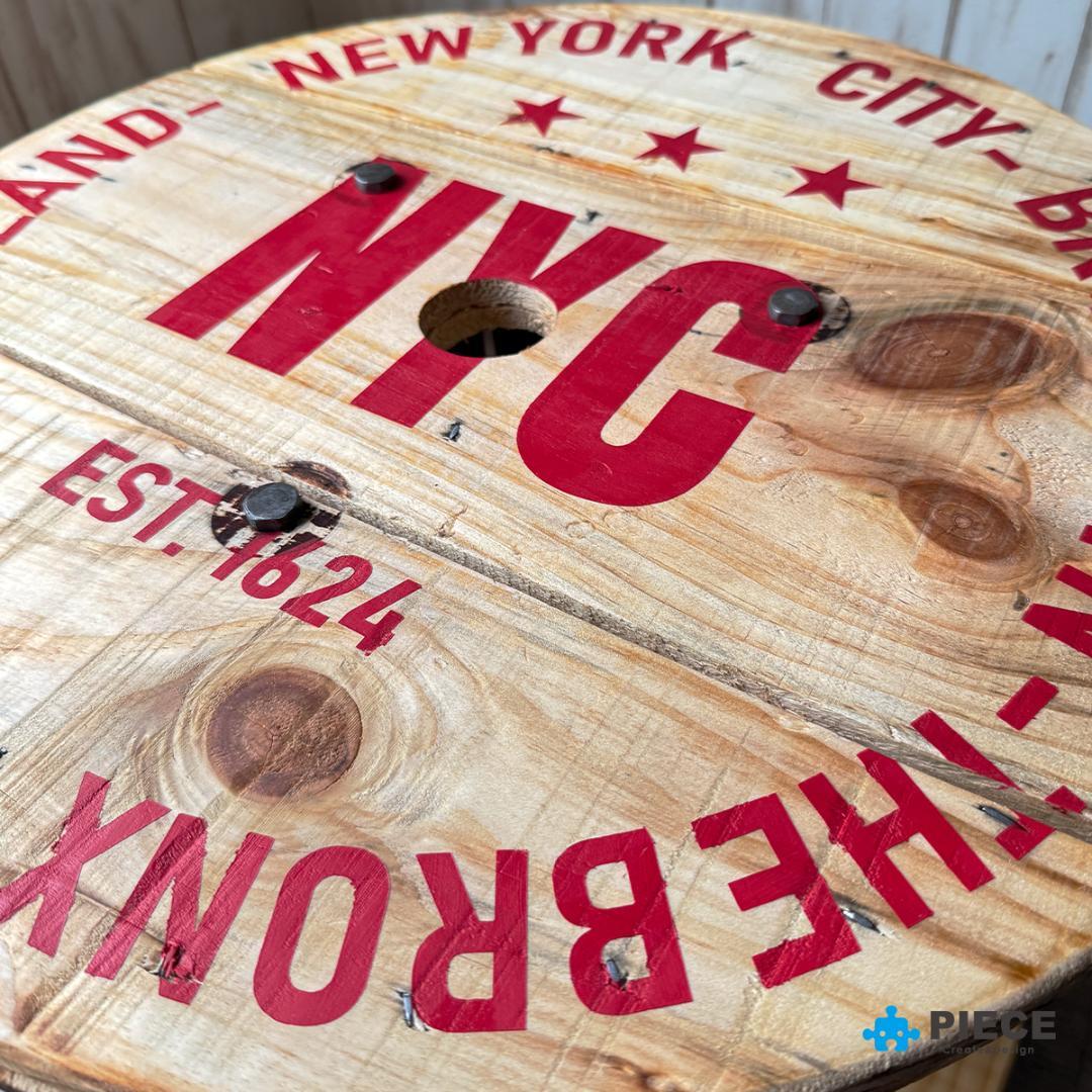 ケーブルドラム 電線ドラム テーブル アメリカン インテリア ガレージ NYC③