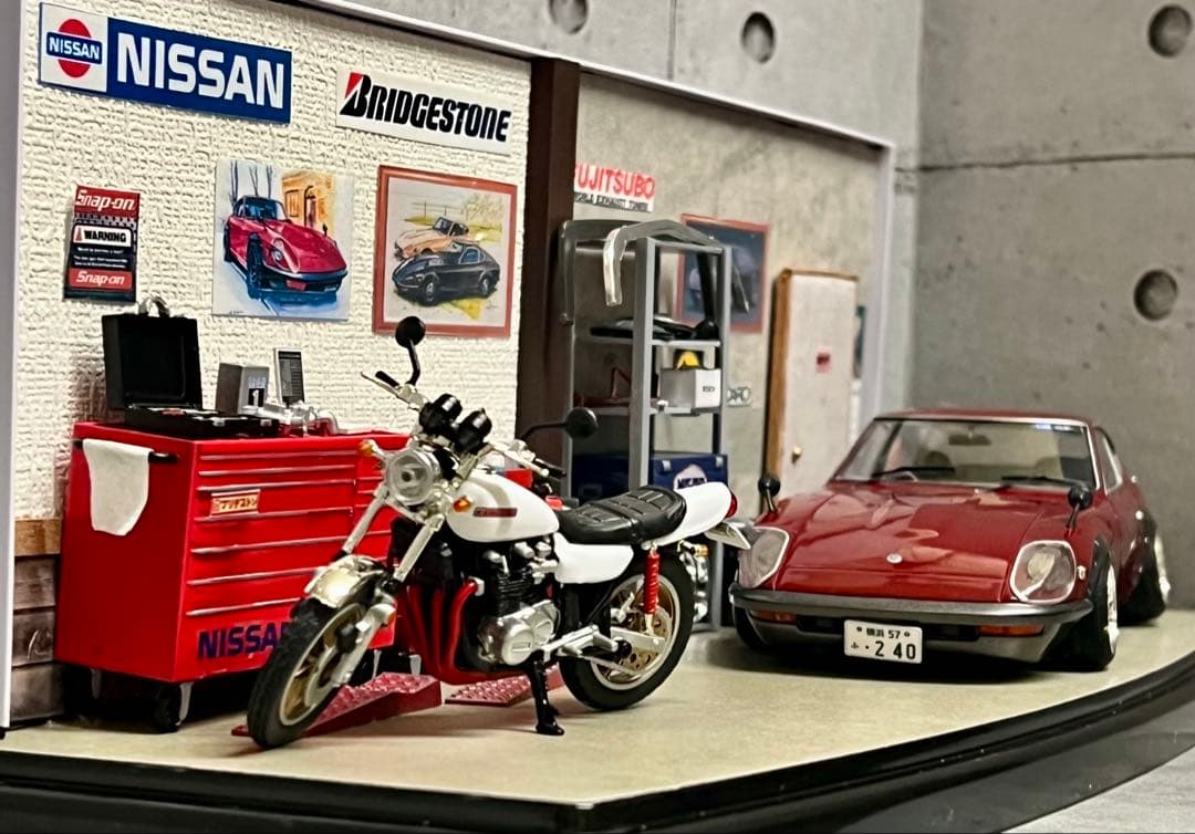 国産名車 1/24 フェアレディ 240ZG カスタム ジオラマ 旧車 ZⅡ
