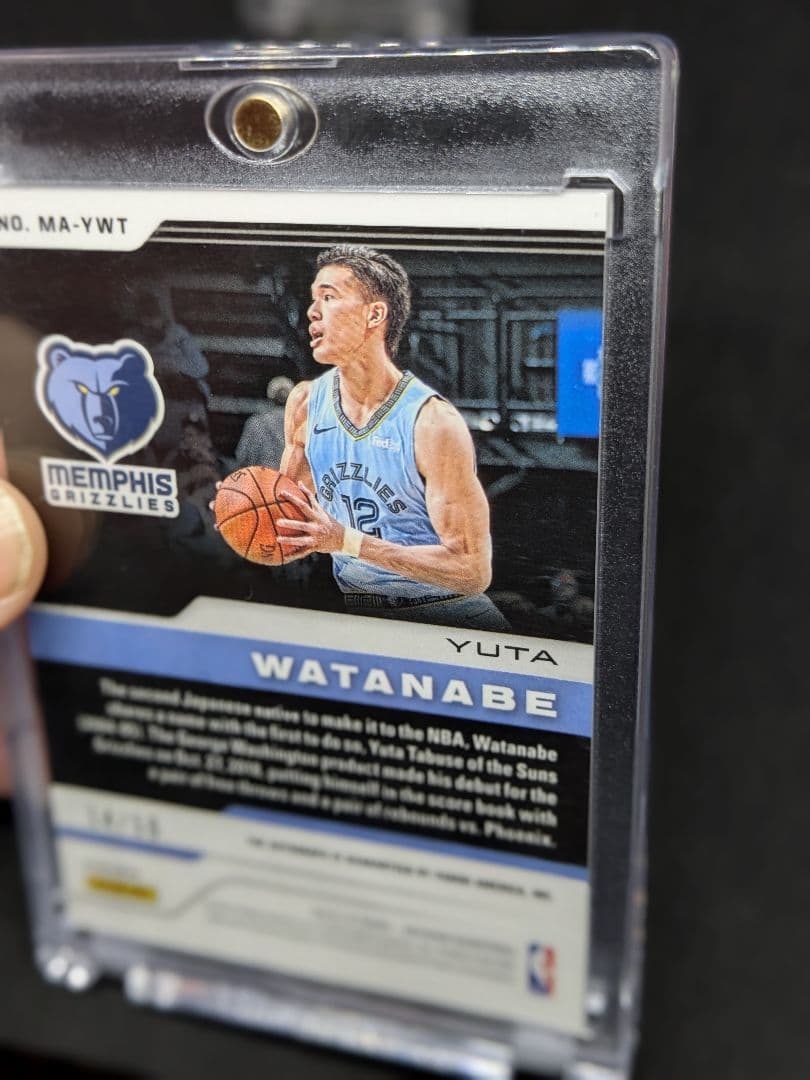 2018 panini 渡邊雄太 オブシディアン ルギーサインカード/50