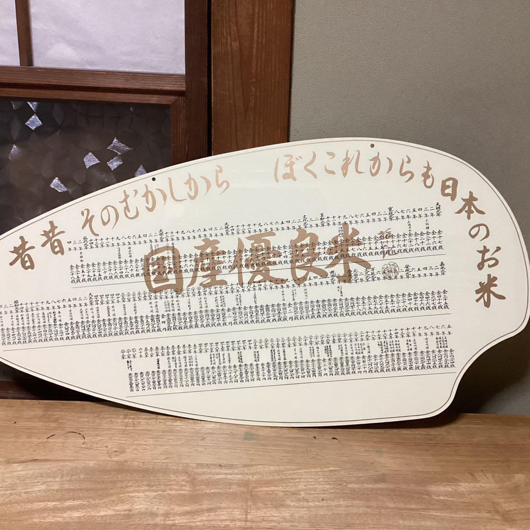 米価歴代価格 看板　江戸 天明元年より昭和最終時迄　超レア