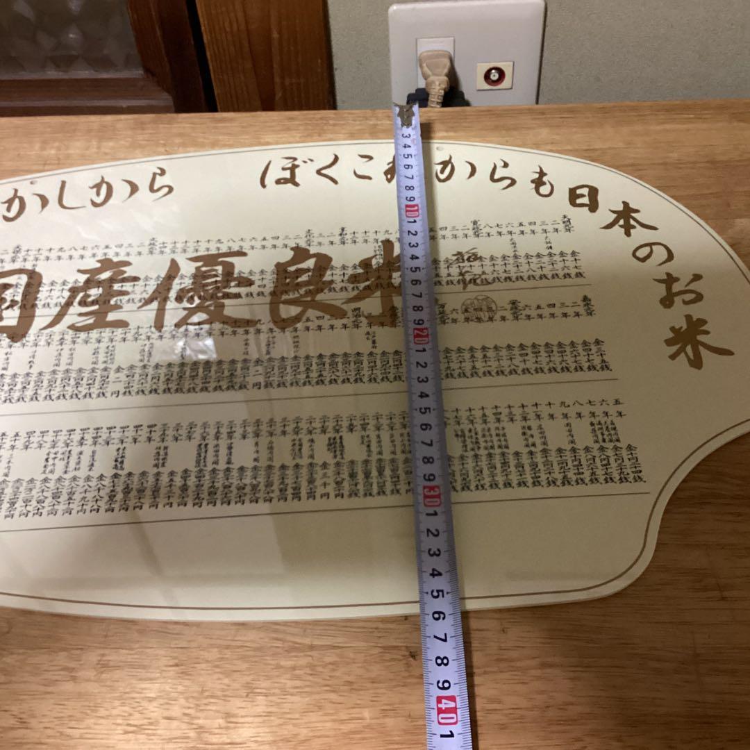 米価歴代価格 看板　江戸 天明元年より昭和最終時迄　超レア