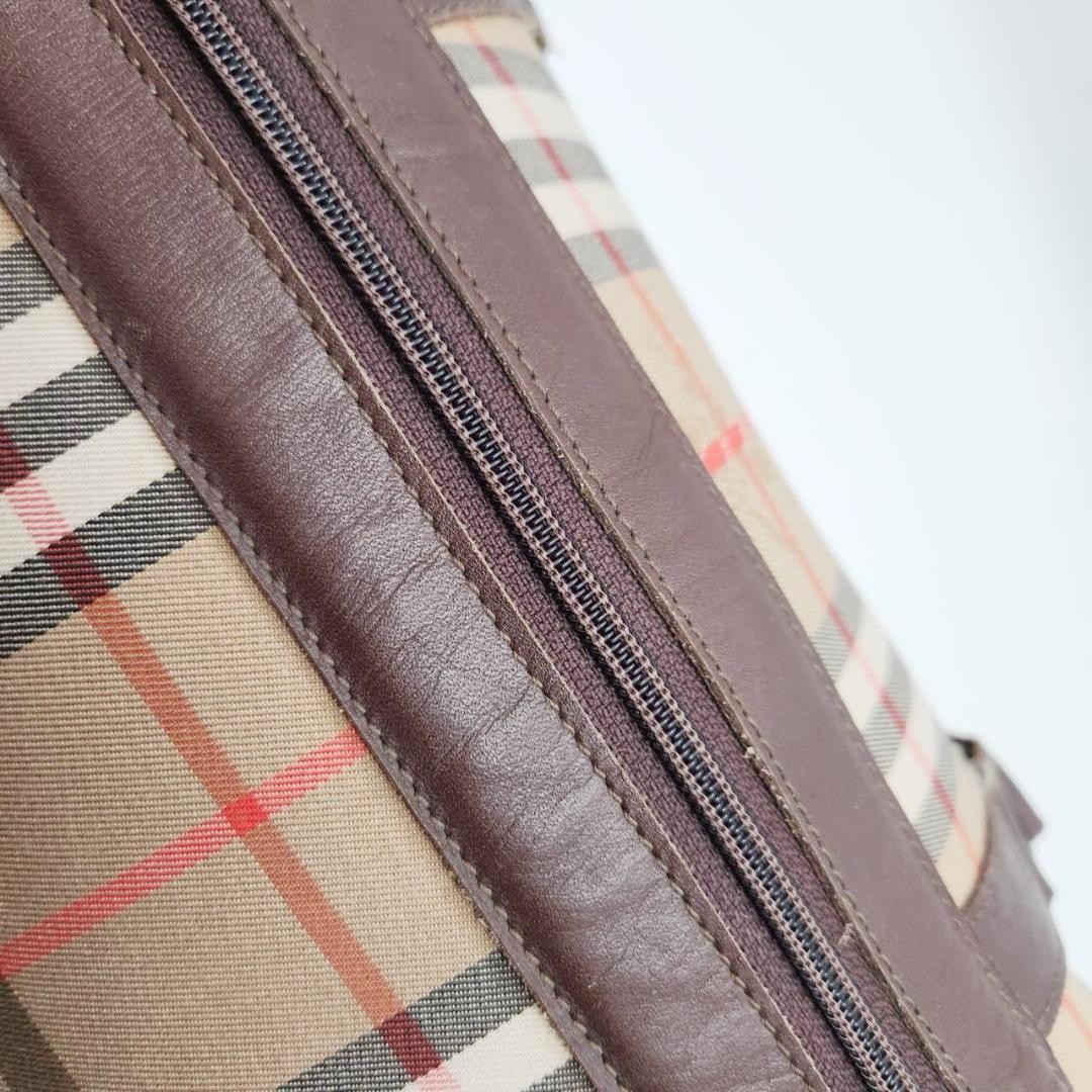 バーバリー ボストンバッグ ノバチェック ハンドバッグ ロゴ ヴィンテージ