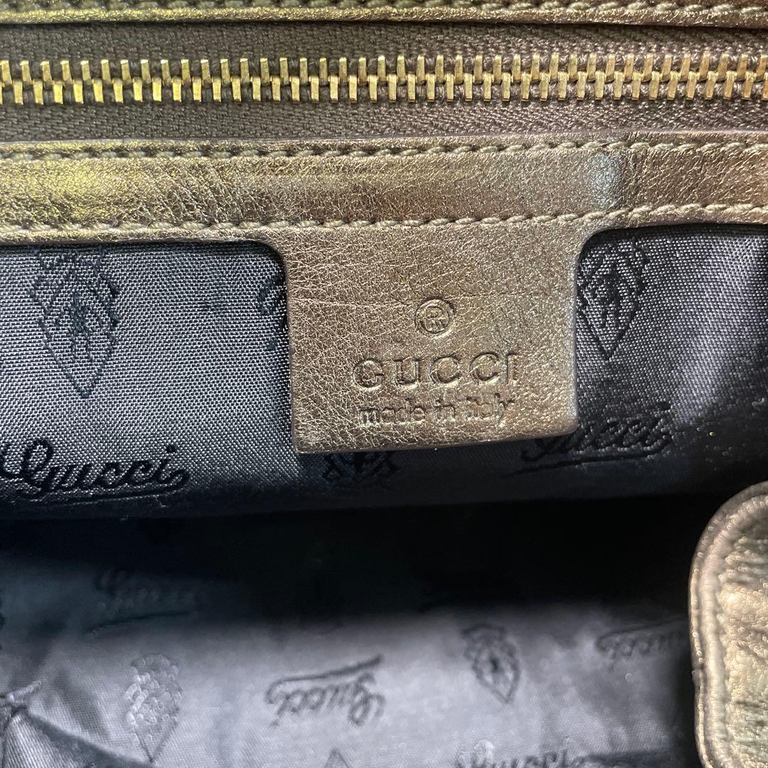 GUCCI グッチ ヒステリア メタリックレザー バッグ