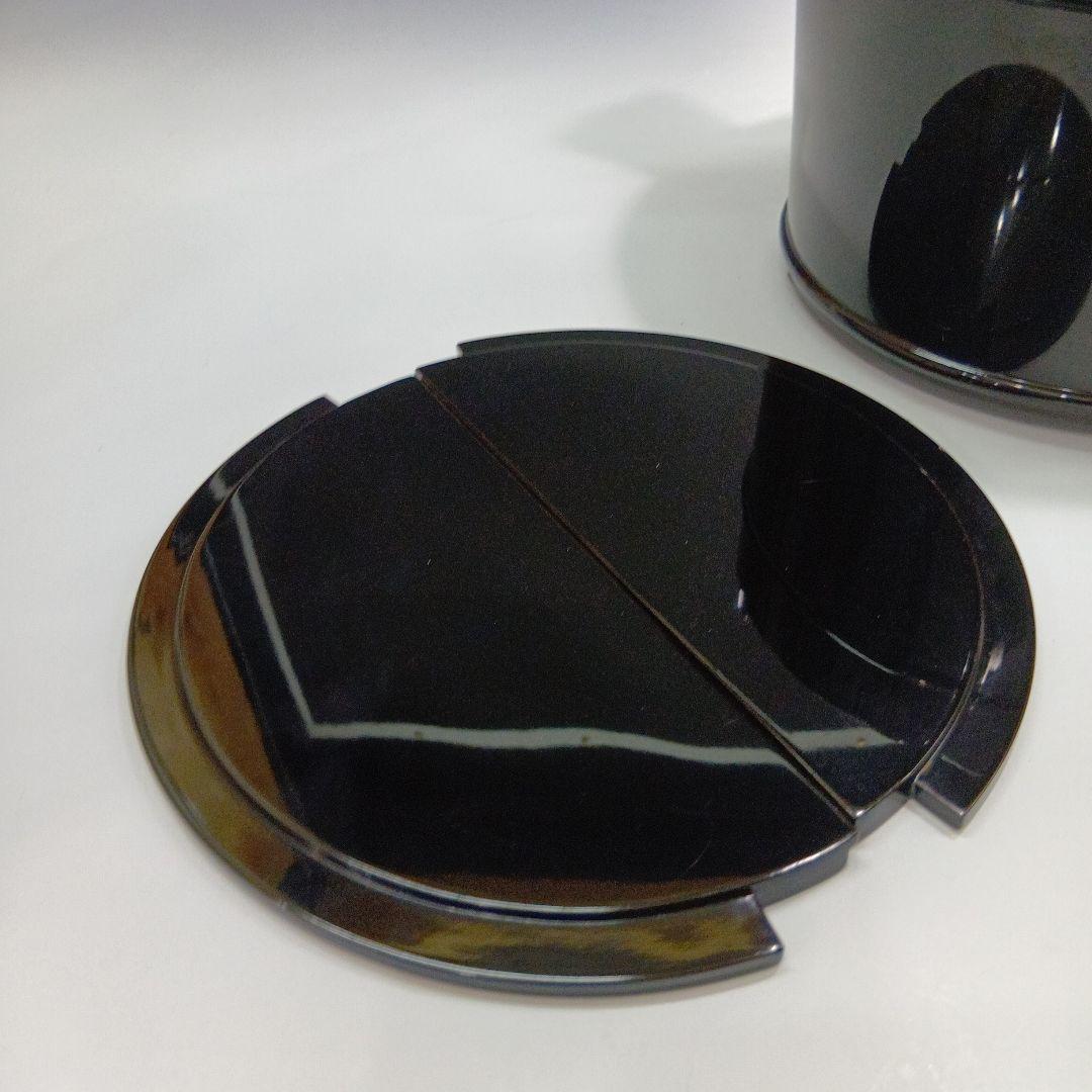 値下げ茶道具　(塗師)茶平一斉造　真塗手桶　　 共箱