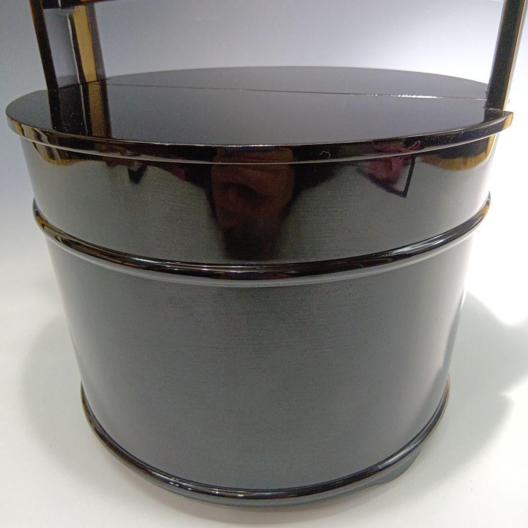 値下げ茶道具　(塗師)茶平一斉造　真塗手桶　　 共箱