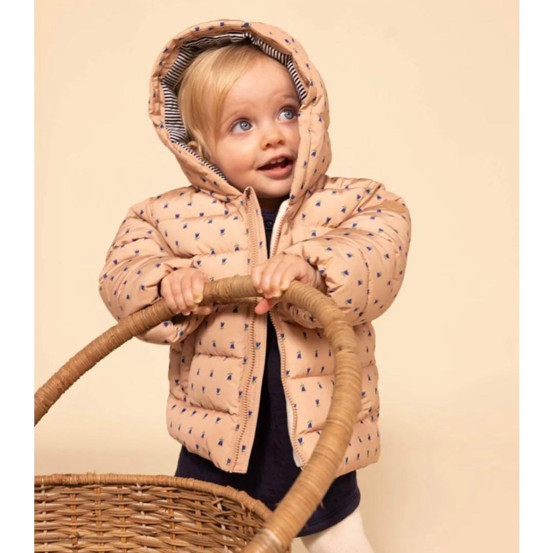 プチバトー PETIT BATEAU 花柄中綿コート 24m 86cm