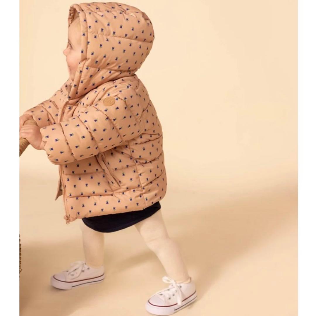 プチバトー PETIT BATEAU 花柄中綿コート 24m 86cm