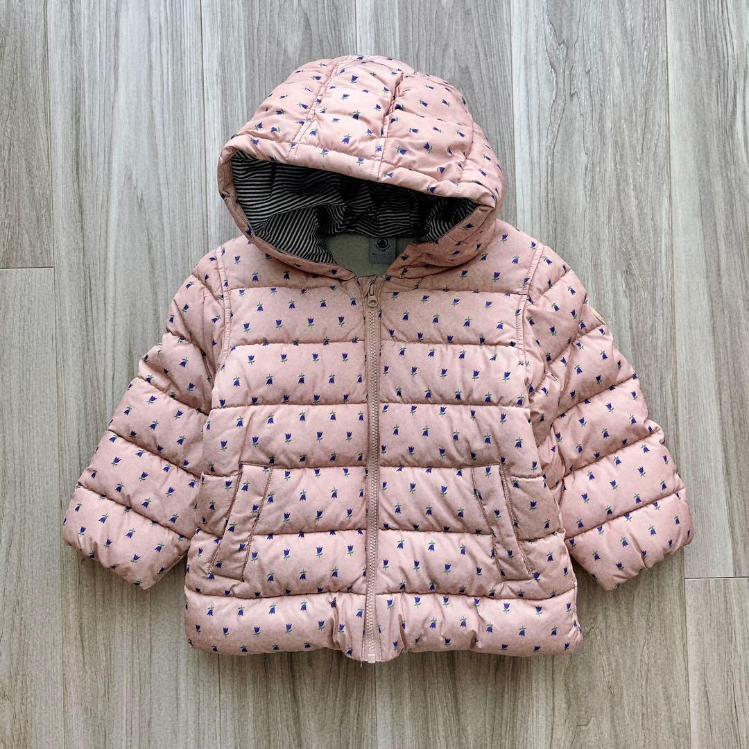 プチバトー PETIT BATEAU 花柄中綿コート 24m 86cm