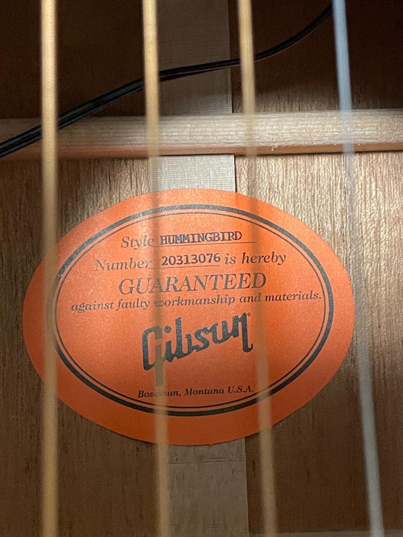 値下げ！超美品Gibson Hummingbird Original HCS