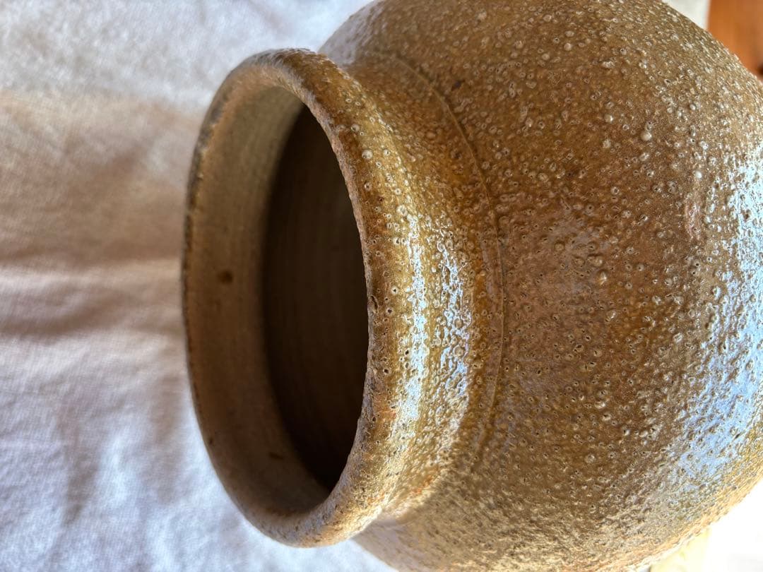 信楽焼　壺　花瓶　生花陶器　アンティーク置物