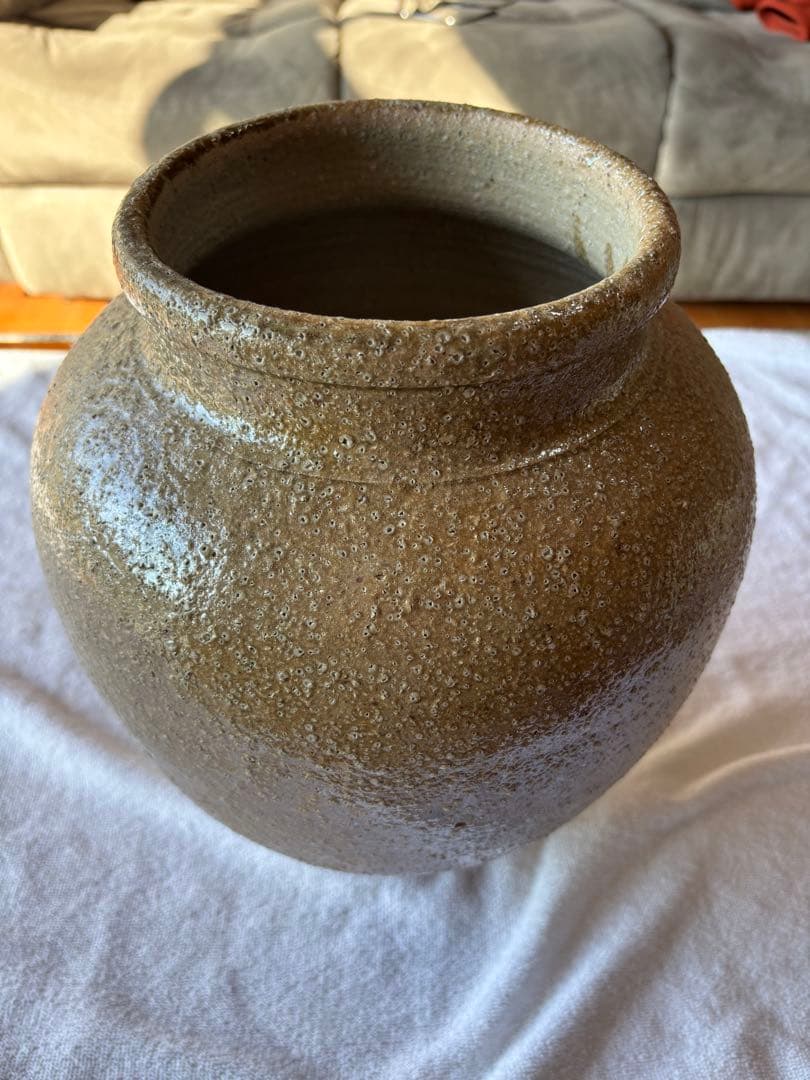 信楽焼　壺　花瓶　生花陶器　アンティーク置物