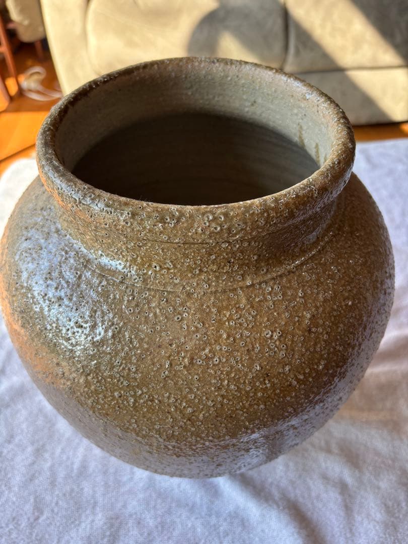 信楽焼　壺　花瓶　生花陶器　アンティーク置物