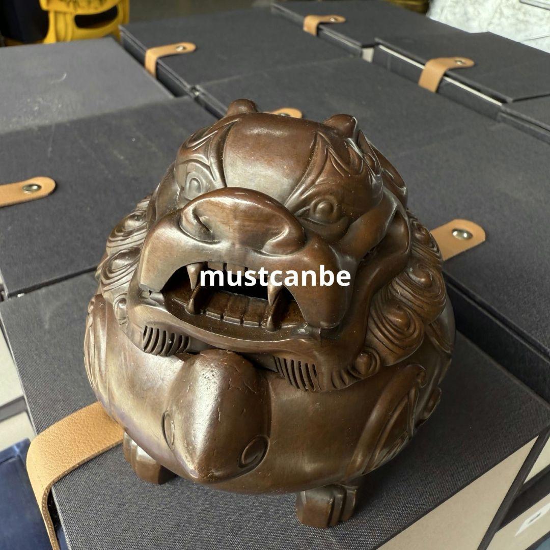 銅器 神獣猊薫香炉 香道具 鎮宅 辟邪 開運風水 招財 置物 工芸品 装飾品