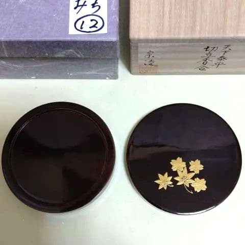 茶道具、切立螺鈿香合、天下泰平、宗凌作、みち12番