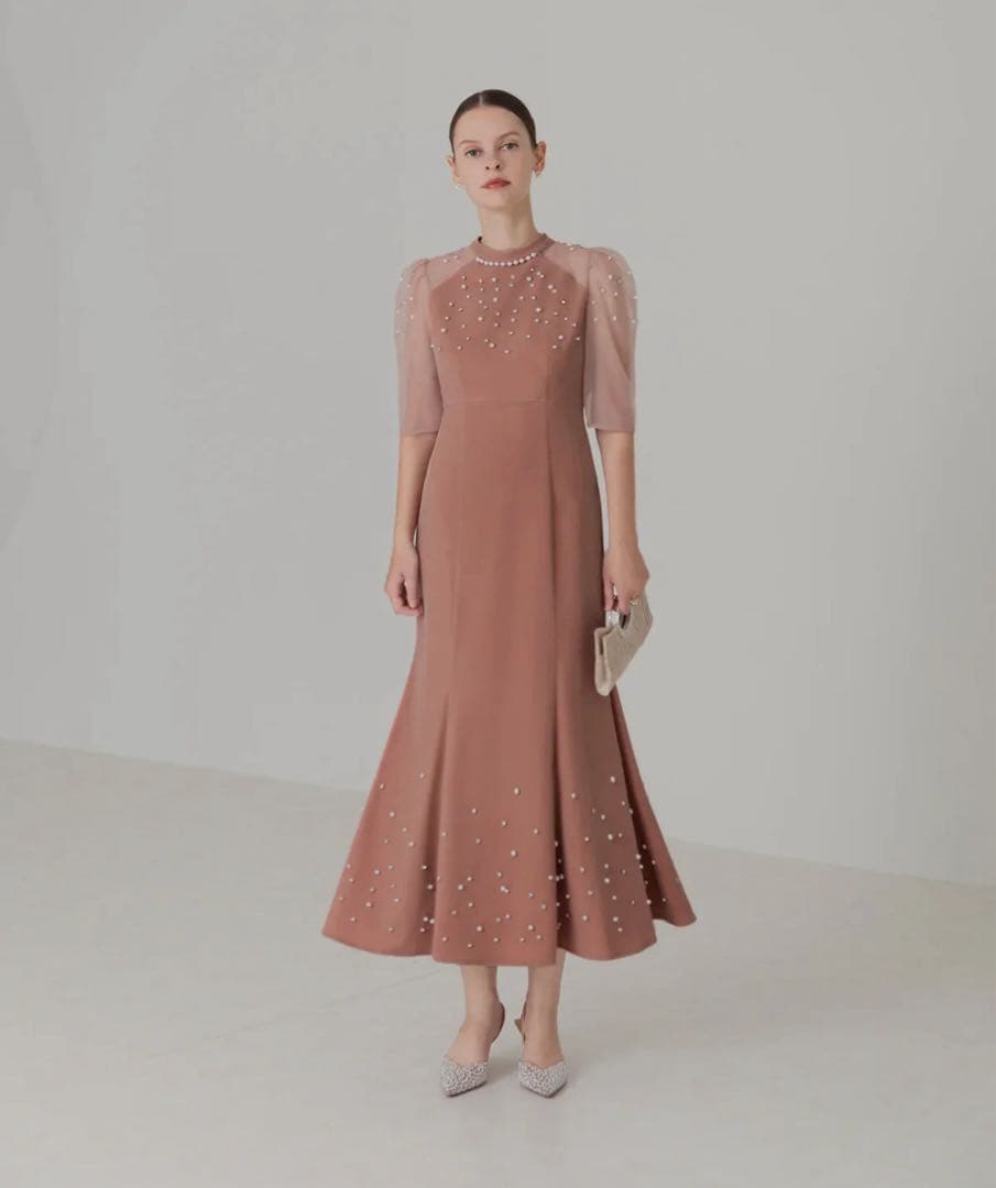 【leja】ピンク ベロア マーメイド オケージョンドレス