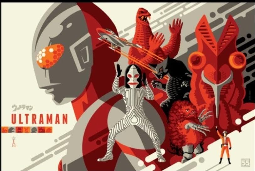 ウルトラマン55周年記念公式シルクスクリーンポスター　円谷プロ　レッドキング