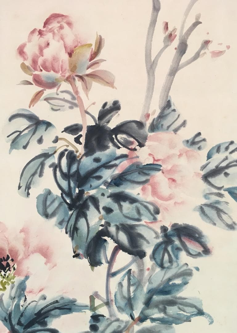 活き活き！[方銘(サンズイに名)・紙本・花卉図]／中国字画