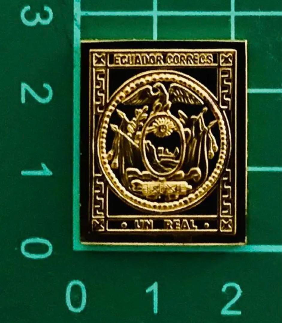 フランクリンミント 切手レプリカ世界の国々の最初の切手 エクアドル 説明書付1枚