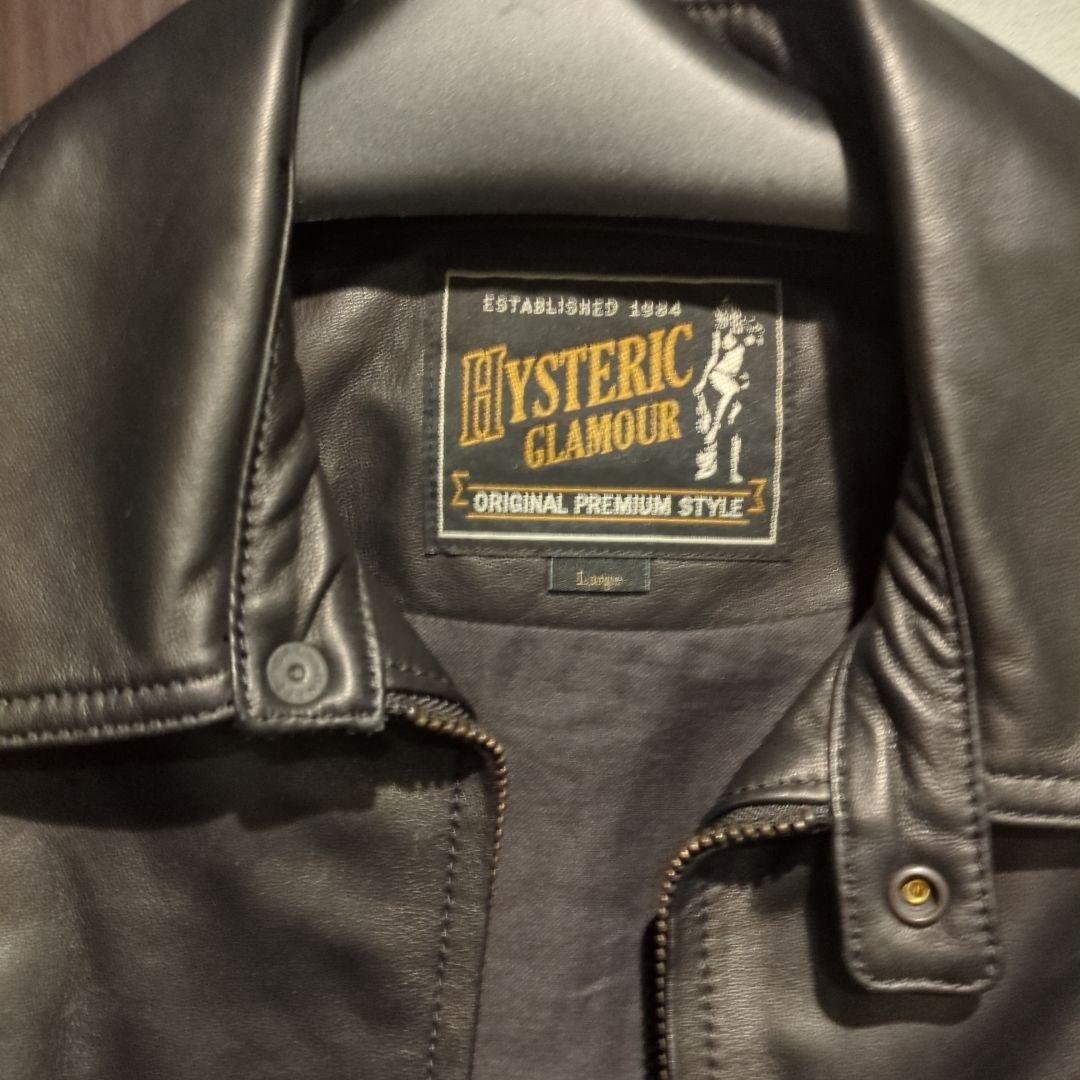 ヒステリックグラマー ラムレザー 羊革 シングルライダースジャケット　本革