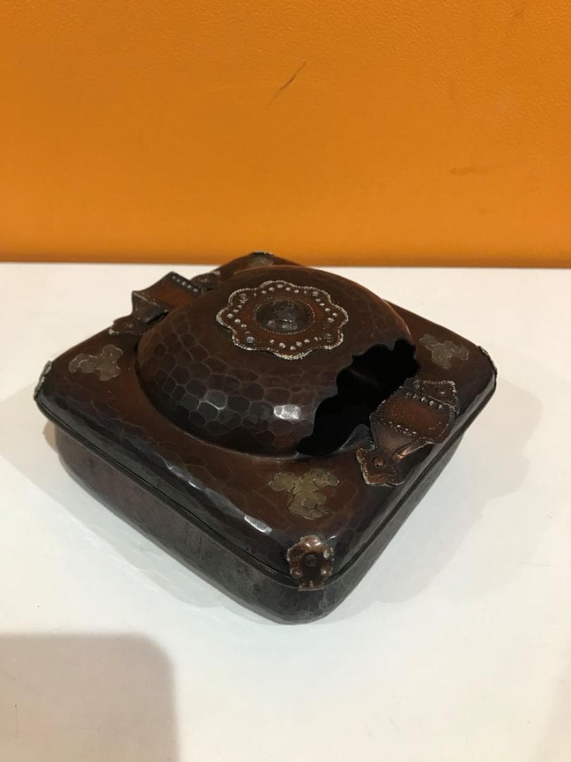 【ヨッシー様】久芳堂造 古代毛織式 銅蟲喫煙具 箱付き