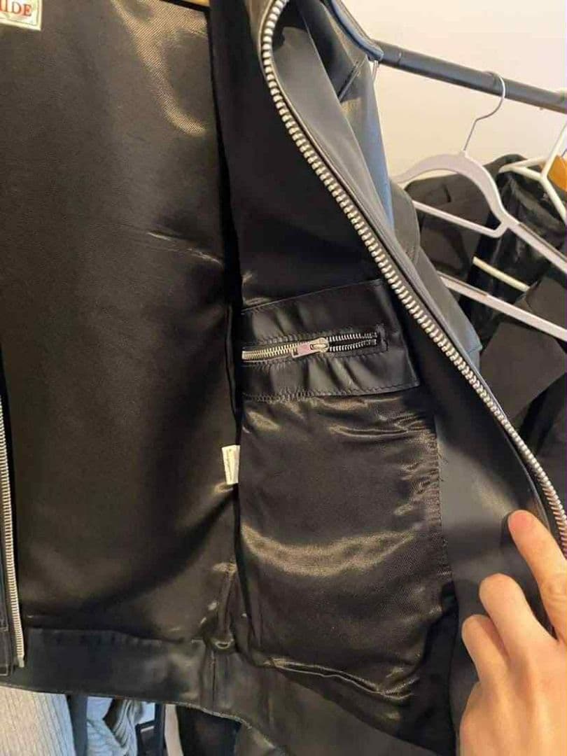 AVIakit ブラックレザージャケット 42