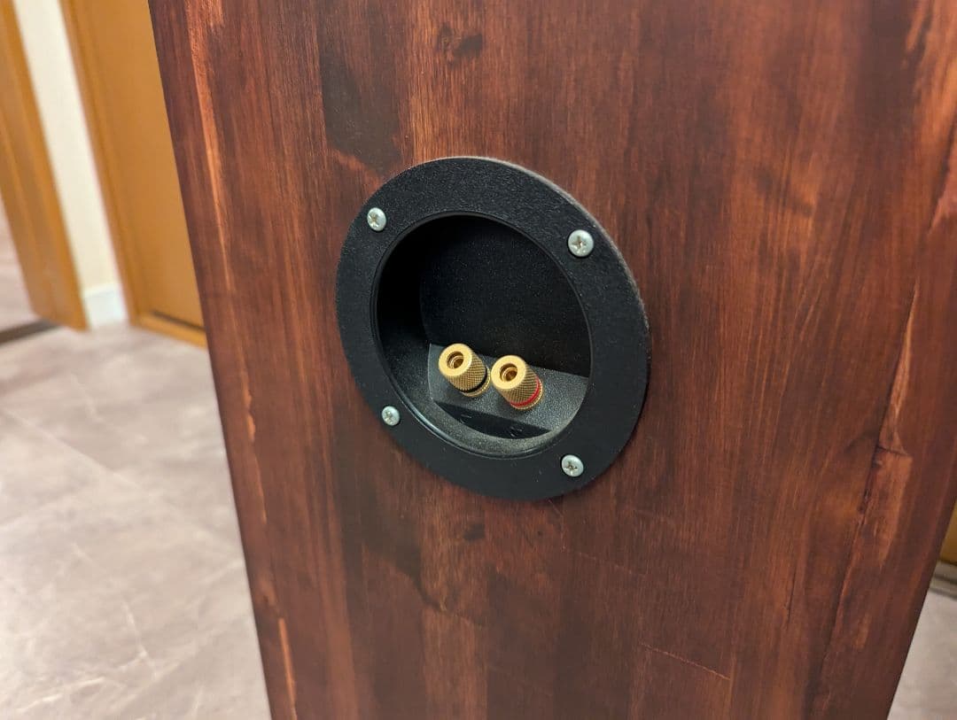 【ひのき集成材】バスレフパッシブスピーカー マホガニー 約10万円